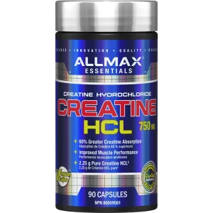 allmax creatine hcl 750mg 90 capsules / 90 servings
