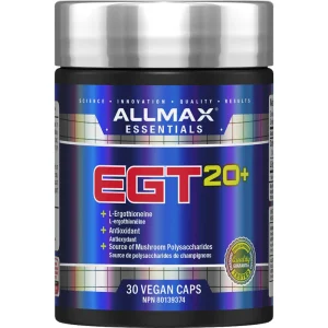 allmax egt20+ l ergothioneine +cordyceps 30 vegan capsules / 30 servings